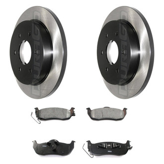DuraGo® - Electrophoretic Coated Plain Rear Brake Kit with Ceramic Pads