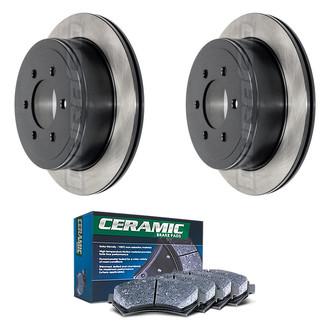 DuraGo® - Electrophoretic Coated Plain Rear Brake Kit with Ceramic Pads