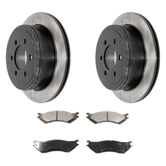 DuraGo® - Electrophoretic Coated Plain Rear Brake Kit with Ceramic Pads