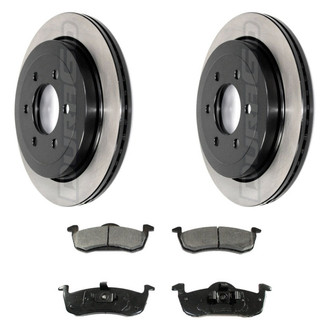 DuraGo® - Electrophoretic Coated Plain Rear Brake Kit with Ceramic Pads