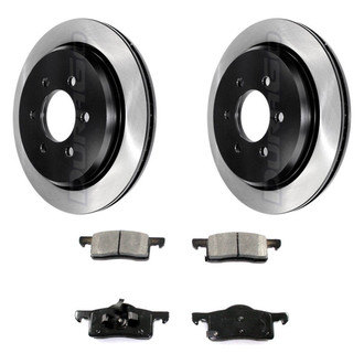 DuraGo® - Electrophoretic Coated Plain Rear Brake Kit with Ceramic Pads
