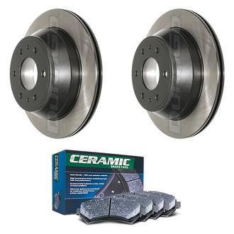 DuraGo® - Electrophoretic Coated Plain Rear Brake Kit with Ceramic Pads