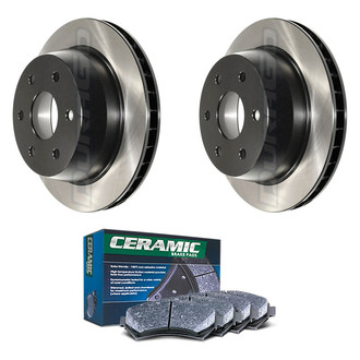 DuraGo® - Electrophoretic Coated Plain Rear Brake Kit with Ceramic Pads