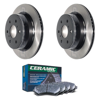DuraGo® - Electrophoretic Coated Plain Rear Brake Kit with Ceramic Pads