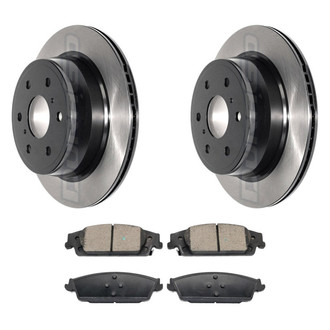 DuraGo® - Electrophoretic Coated Plain Rear Brake Kit with Ceramic Pads