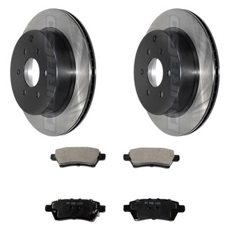DuraGo® - Electrophoretic Coated Plain Rear Brake Kit with Ceramic Pads
