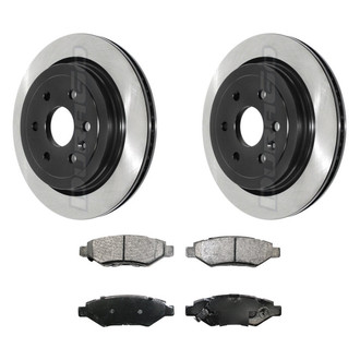 DuraGo® - Electrophoretic Coated Plain Rear Brake Kit with Ceramic Pads