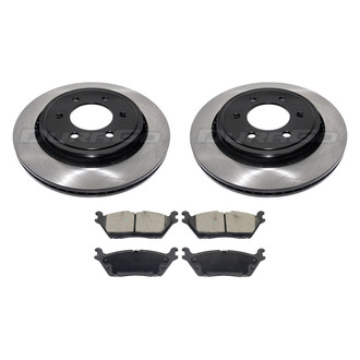 DuraGo® - Electrophoretic Coated Plain Rear Brake Kit with Ceramic Pads