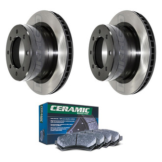 DuraGo® - Electrophoretic Coated Plain Rear Brake Kit with Ceramic Pads