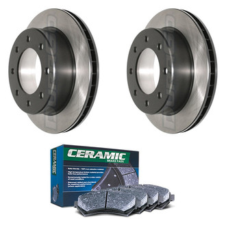 DuraGo® - Electrophoretic Coated Plain Rear Brake Kit with Ceramic Pads