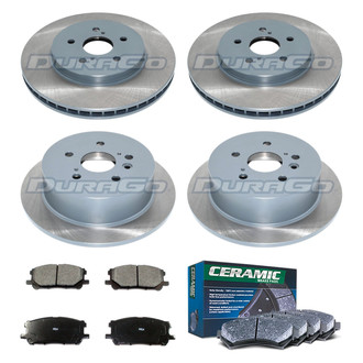 DuraGo® - Plain Front and Rear Brake Kit with Ceramic Pads