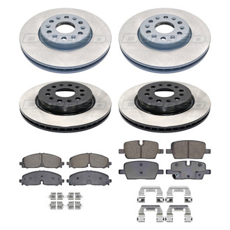 DuraGo® - Plain Front and Rear Brake Kit with Ceramic Pads