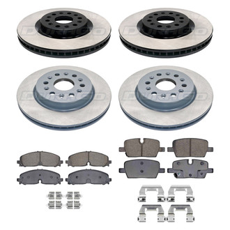 DuraGo® - Plain Front and Rear Brake Kit with Ceramic Pads