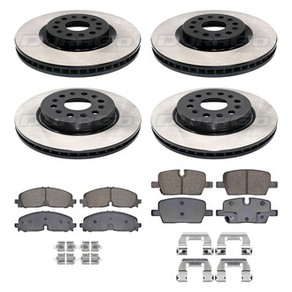 DuraGo® - Plain Front and Rear Brake Kit with Ceramic Pads