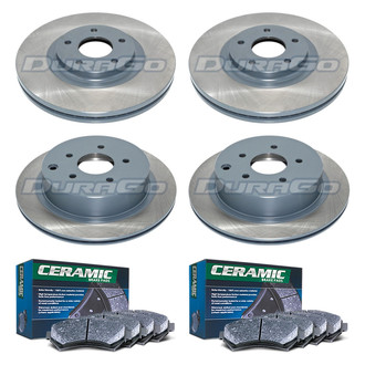 DuraGo® - Plain Front and Rear Brake Kit with Ceramic Pads