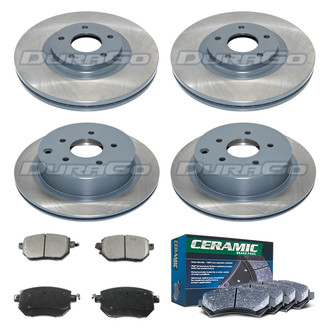 DuraGo® - Plain Front and Rear Brake Kit with Ceramic Pads