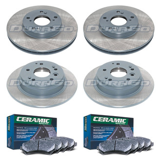 DuraGo® - Plain Front and Rear Brake Kit with Ceramic Pads