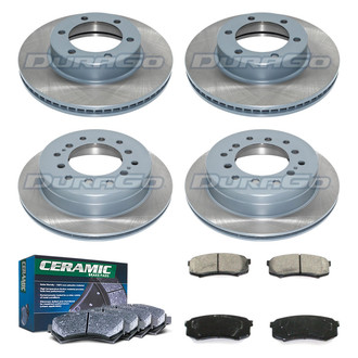 DuraGo® - Plain Front and Rear Brake Kit with Ceramic Pads