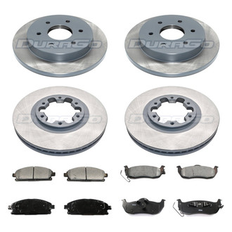 DuraGo® - Plain Front and Rear Brake Kit with Ceramic Pads