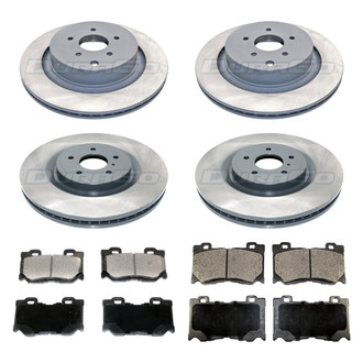 DuraGo® - Plain Front and Rear Brake Kit with Ceramic Pads
