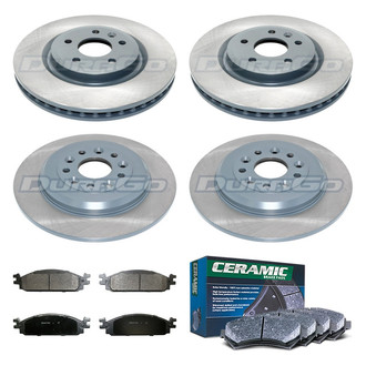 DuraGo® - Plain Front and Rear Brake Kit with Ceramic Pads