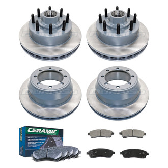 DuraGo® - Plain Front and Rear Brake Kit with Ceramic Pads