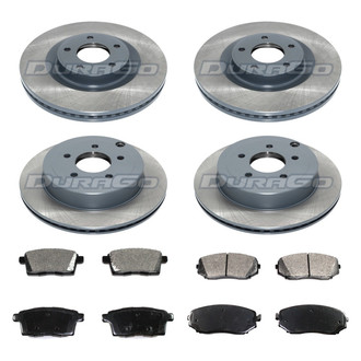 DuraGo® - Plain Front and Rear Brake Kit with Ceramic Pads