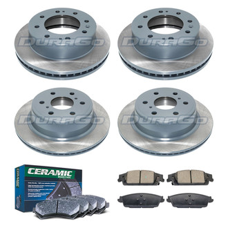 DuraGo® - Plain Front and Rear Brake Kit with Ceramic Pads