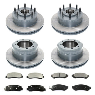 DuraGo® - Plain Front and Rear Brake Kit with Ceramic Pads