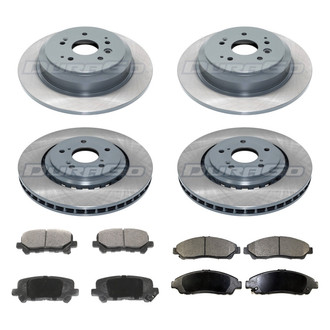 DuraGo® - Plain Front and Rear Brake Kit with Ceramic Pads