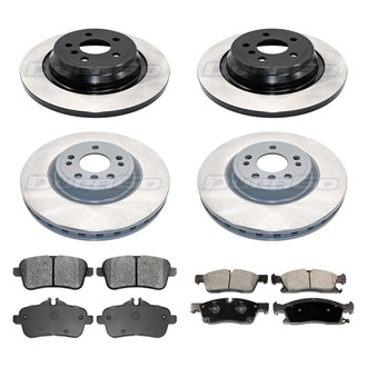 DuraGo® - Plain Front and Rear Brake Kit with Ceramic Pads