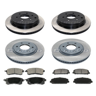 DuraGo® - Plain Front and Rear Brake Kit with Ceramic Pads