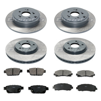 DuraGo® - Plain Front and Rear Brake Kit with Ceramic Pads