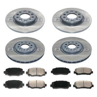 DuraGo® - Plain Front and Rear Brake Kit with Ceramic Pads