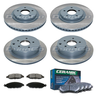DuraGo® - Plain Front and Rear Brake Kit with Ceramic Pads