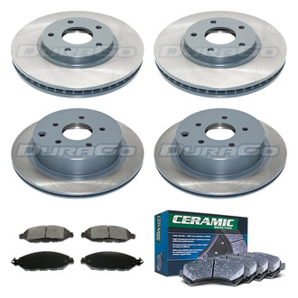 DuraGo® - Plain Front and Rear Brake Kit with Ceramic Pads