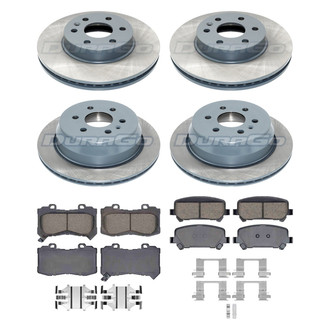 DuraGo® - Plain Front and Rear Brake Kit with Ceramic Pads