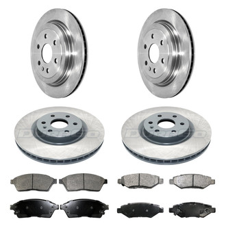 DuraGo® - Plain Front and Rear Brake Kit with Ceramic Pads