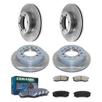 DuraGo® - Plain Front and Rear Brake Kit with Ceramic Pads