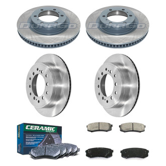 DuraGo® - Plain Front and Rear Brake Kit with Ceramic Pads