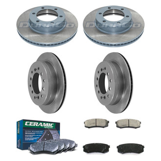 DuraGo® - Plain Front and Rear Brake Kit with Ceramic Pads