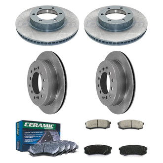 DuraGo® - Plain Front and Rear Brake Kit with Ceramic Pads