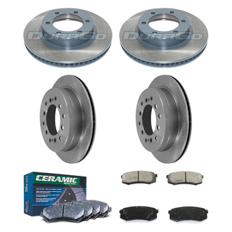 DuraGo® - Plain Front and Rear Brake Kit with Ceramic Pads