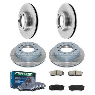 DuraGo® - Plain Front and Rear Brake Kit with Ceramic Pads