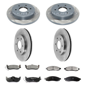 DuraGo® - Plain Front and Rear Brake Kit with Ceramic Pads