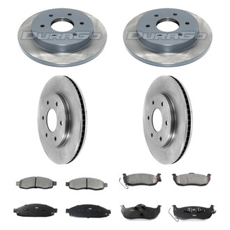 DuraGo® - Plain Front and Rear Brake Kit with Ceramic Pads