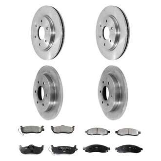 DuraGo® - Plain Front and Rear Brake Kit with Ceramic Pads