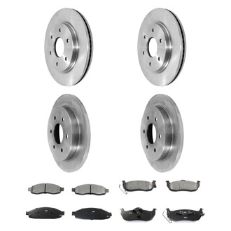 DuraGo® - Plain Front and Rear Brake Kit with Ceramic Pads