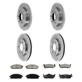 DuraGo® - Plain Front and Rear Brake Kit with Ceramic Pads