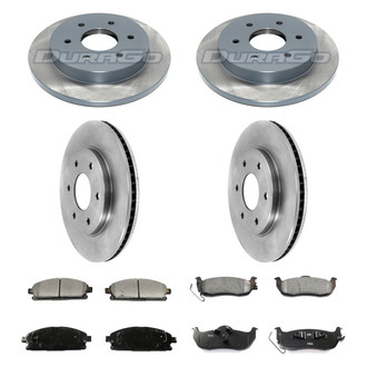 DuraGo® - Plain Front and Rear Brake Kit with Ceramic Pads